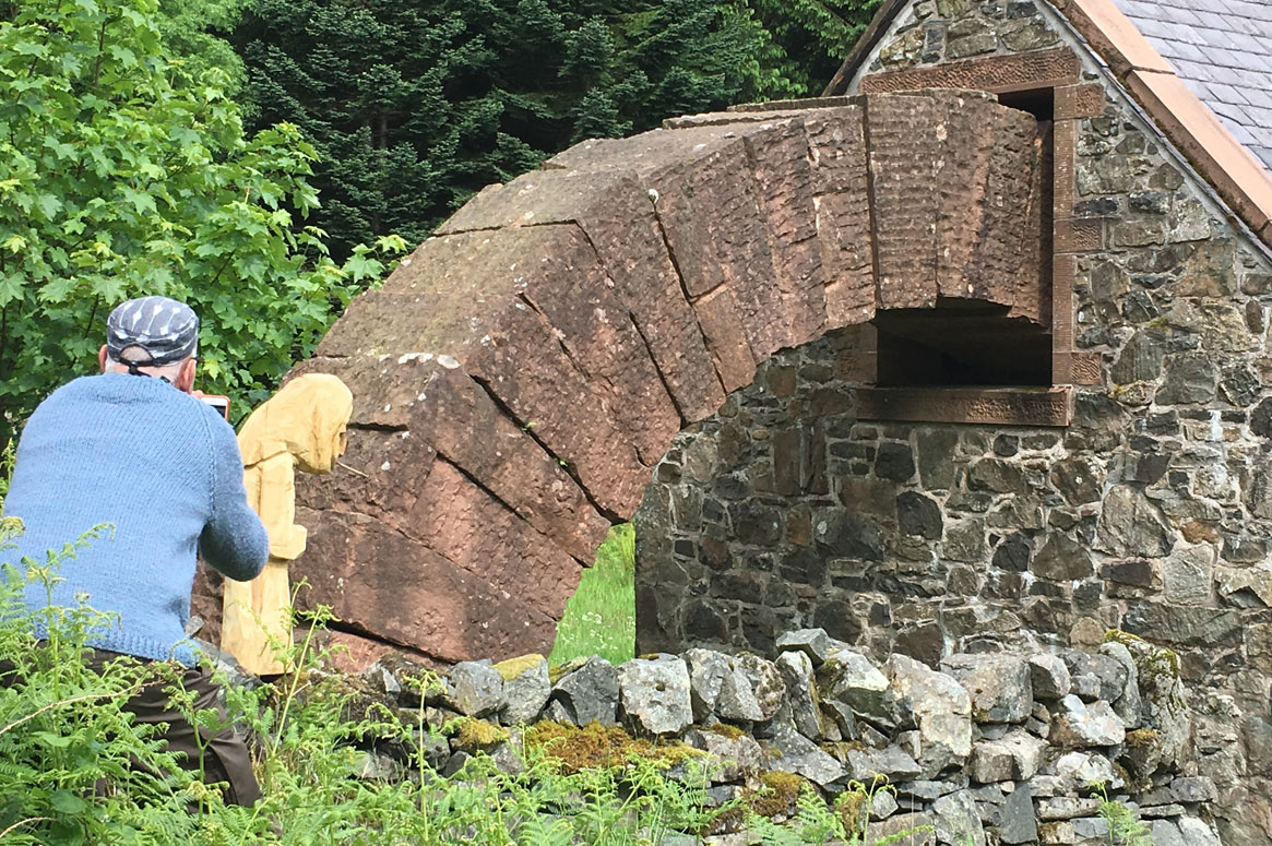 Ottilie at Andy Goldsworthy's Striding Arches